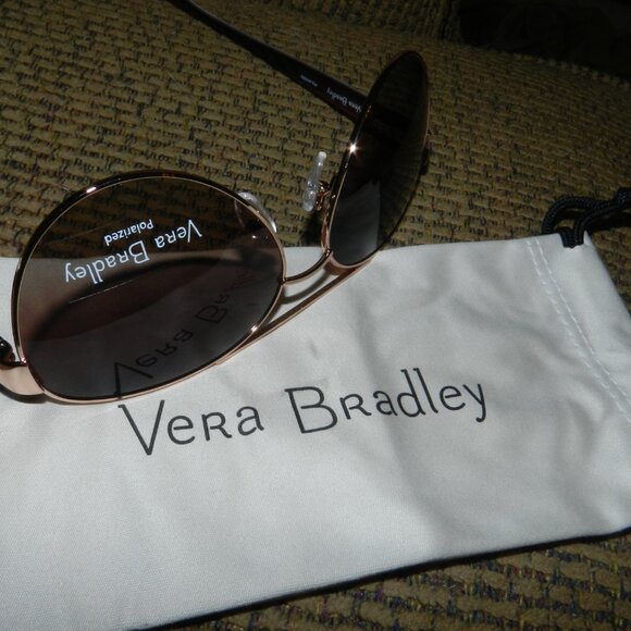 Vera Bradley Aya Polarized Aviator Sunglasses & Logo Dust bag💥🆕NWT! - Picture 2 of 15